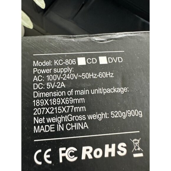 Gueray Portable Desktop FM Radio CD Music Player Remote Speakers KC-806 White - Picture 5 of 10